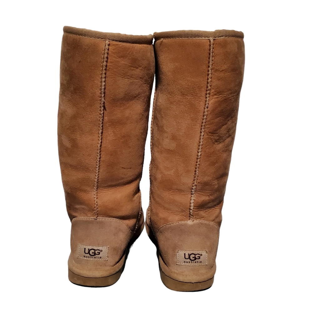 UGG 5815 Chestnut Leather Sheepskin Boots Women's Size 7 - Picture 7 of 12